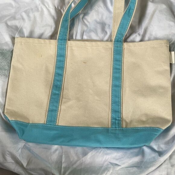 CB Station THERAPY IS COOL natural blue BOAT TOTE Shoulder Bag Nwot - Picture 3 of 7